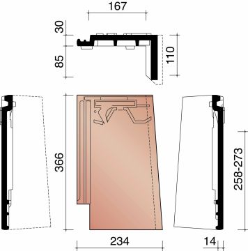 MIGEON VAUBAN GEVELPAN RECHTS GEWOLKT 875