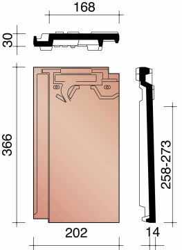 MIGEON VAUBAN DAKGOOTVENTILATIEPAN BRUIN 682