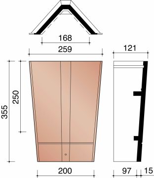 MIGEON VAUBAN VORST/NOORDBOOM HOEKIG ANTIEK BOURGOGNE 882