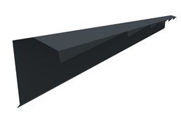 Dakpanplaat randslab groot 2,10m black r9005 eur/st