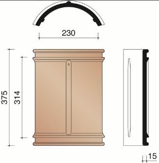 KOR BEGINVORST HALFROND 230MM VARIO 18 MAT ZWART 741