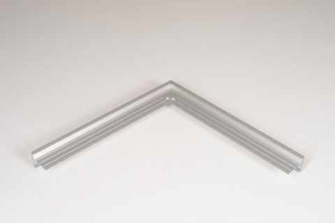 ALU DAKRAND 60/50 ZWART STRUCTUUR RAL 9005 HOEK BUITEN 50X50 EUR/ST