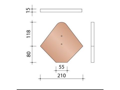 KOR KOPPLAAT 301 WIJNROOD VERGLAASD 614