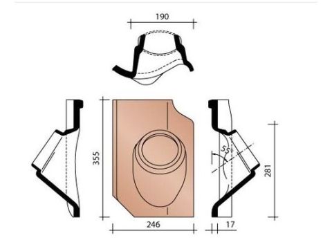 KOR KOKERPAN 100MM 451 BLAUW GESMOORD 706