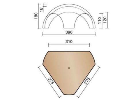 KOR VERBINDINGSSTUK TUSSEN 1 VORST 1800/2 INGEWERKTE NOORDBOMEN BLAUW GESMOORD 706