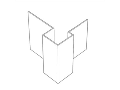 CEDRAL ALU BUITENH. ASYM C18 LEISTEENGRIJS 3M EUR/ST