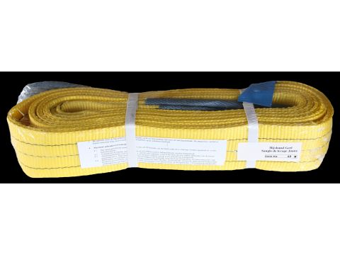 LED HIJSBAND GEEL   90MM  3000KG  2 M  VERPLICHTE VERMELDING VAN LC (=WERKLAST) IPV BREEKKRACHT!