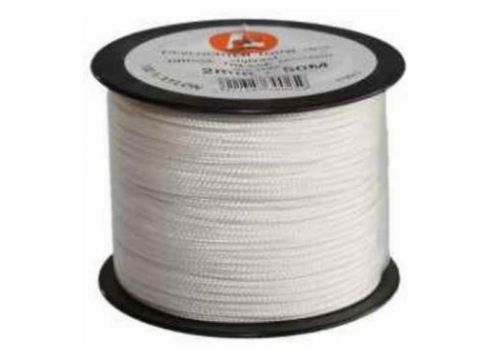 LED GEVLOCHTEN NYLON WIT  2MM B  50M