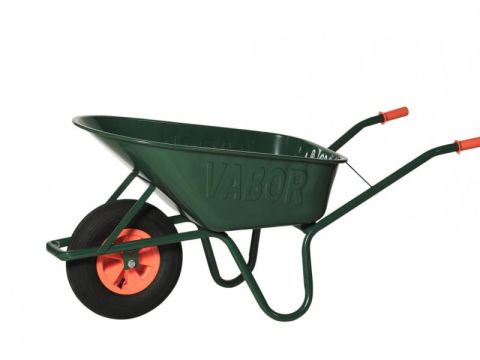 VB KRUIWAGEN BOUW 90L 1,1MM GROEN GELAKT R801-PA + BAKSTEUNEN EUR/ST