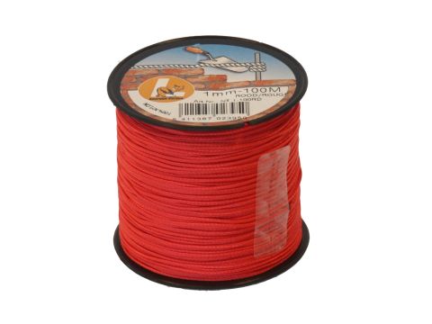 LED METSKOORD NYLON 100M/1MM ROOD