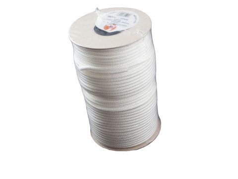 LED GEVLOCHTEN NYLON WIT  6MM B 100M