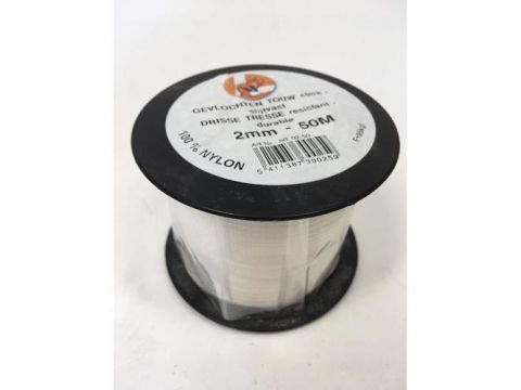 LED GEVLOCHTEN NYLON WIT  5MM B AFGESNEDEN