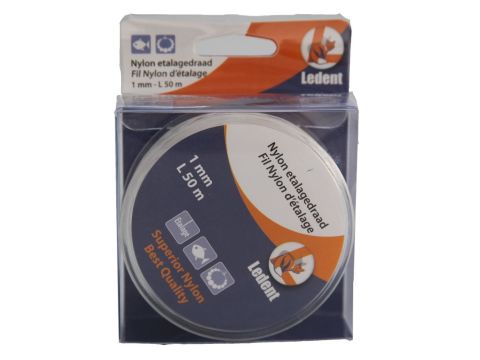 LED NYLONDRAAD 1MM BOB 50M TRANSP