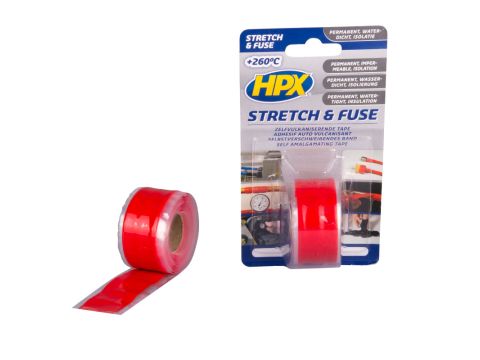 Hpx stretch & fuse rood 25mm x 3m