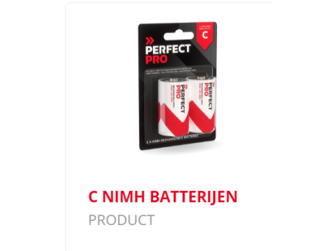 PERFECTPRO SIZE C-NIMH 4000MAH BATTERIJ 2ST/PAK EUR/ST