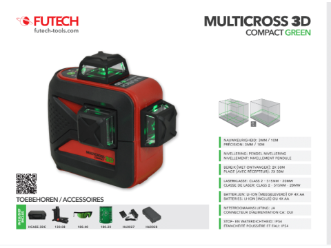 FUT MULTICROSS 3D LASER GROEN COMPACT PROMO