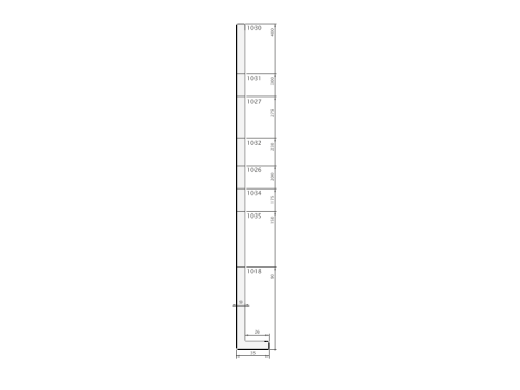 DP 1035 HOEKPANEEL 150X35 1072 FOLIE ANTR GR
