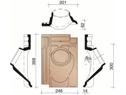 KOR KOKERPAN 100MM 401 ZWART VERGLAASD 738