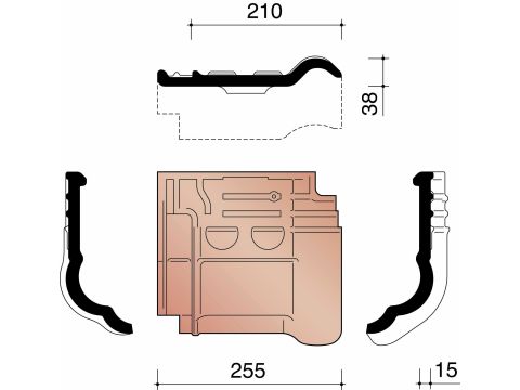 KOR KNIKPAN 993 ZWART VERGLAASD 738