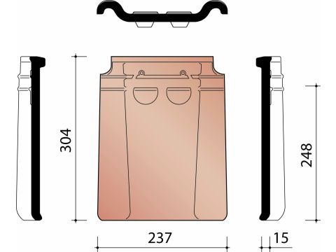 KOR DUBBELE WEL PAN 44 AMARANT 848