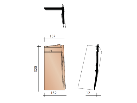 KOR GEVELPAN HALVE SPECIAAL RECHTS ELFINO BLAUW GESMOORD 706
