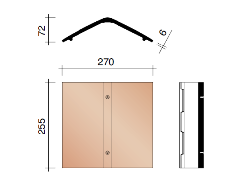 KOR KOPPLAAT ELFINO VORST HOEKIG 30 GRADEN BLAUW GESMOORD 706 706