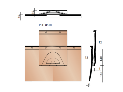 KOR VENTILATIEPAN + ROOSTER ELFINO BLAUW GESMOORD 706 706