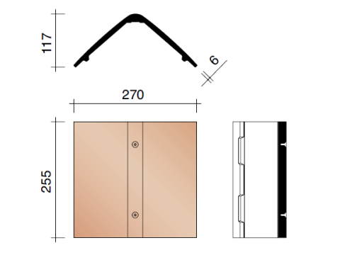 KOR VORST HOEKIG ELFINO 45 GRADEN BLAUW GESMOORD 706 706