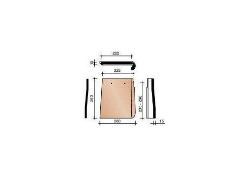 KOR GEVELPLAAT LINKS VOOR SARKING VARIO 18 RUSTIEK 872