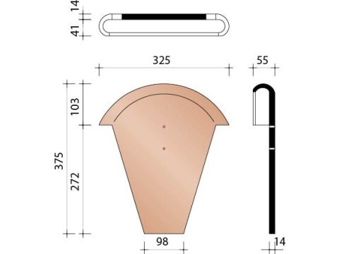 KOR KOPPLAAT VOOR SARKING 44 AMARANT 848