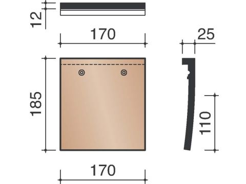 KOR KORTE PAN 301 BRUIN VERGLAASD 670