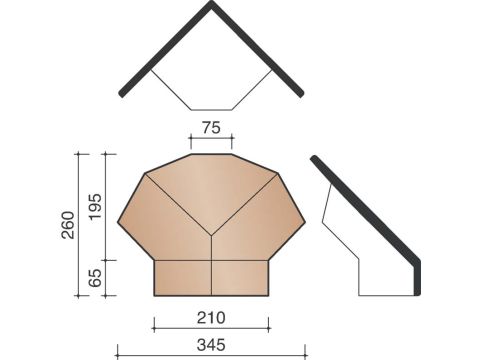 KOR VERBINDINGSSTUK 1 VORST 1800/2 NOORDBOMEN 3400 BLAUW GESMOORD 706