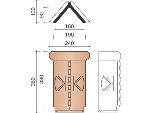 KOR KERKVORST KAM/SCHILD 3,0/LM LEIKLEUR MAT VERGLAASD 705