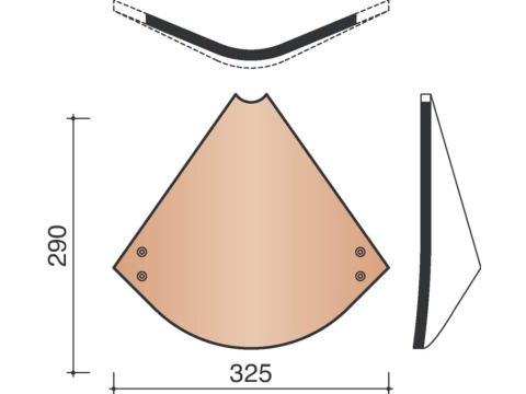 KOR INGEWERKTE SLAPER 45GR 301 LEIKLEUR MAT VERGLAASD 705