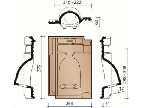 VHV VARIO KABELDOORVOERPAN DIA 50MM RUSTIEK 872