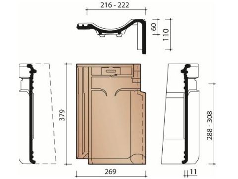 VHV VARIO GEVELPAN RECHTS RUSTIEK 872