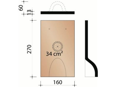 ESPRIT PATRIMOINE VENTILATIEPAN PASSE BARRE NOIR DE VIGNE 885