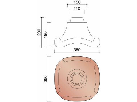 KOR VERBINDINGSSTUK 4 NOORDBOMEN 3100 MET BOL NATUURROOD 600