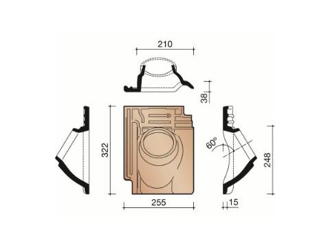 KOR KOKERPAN 100MM 993 NATUURROOD 600
