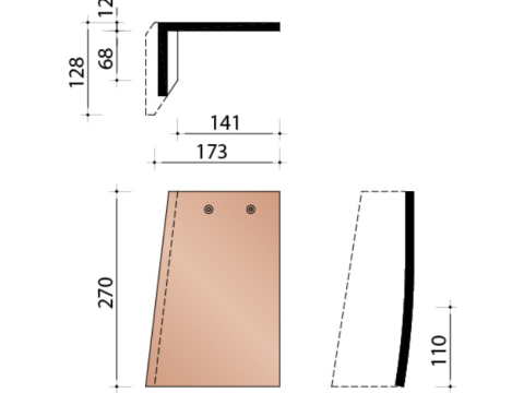 KOR GEVELPAN LINKS 301 RUSTIEK 872