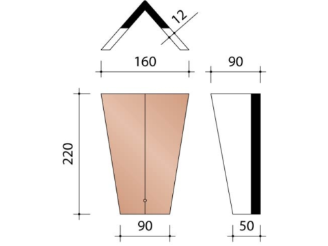 KOR NOORDBOOM HOEKIG RUSTICA ROSSA 328 EUR/ST 328