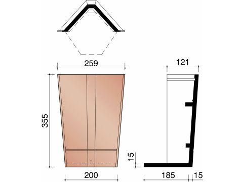 MIGEON VAUBAN EINDVORST HOEKIG ANTIEK BOURGOGNE 882