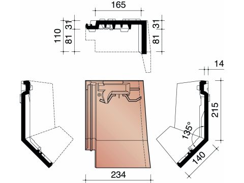 MIGEON VAUBAN GEVELKNIKPAN RECHTS GEWOLKT 875