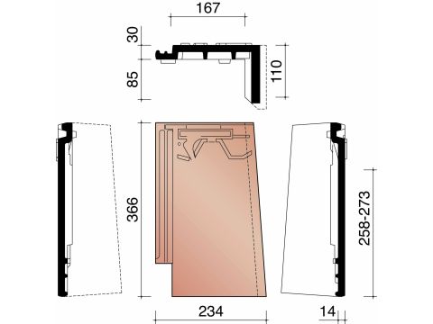MIGEON VAUBAN GEVELPAN RECHTS ANTIEK BOURGOGNE 882
