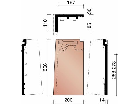 MIGEON VAUBAN GEVELPAN LINKS ANTIEK BOURGOGNE 882