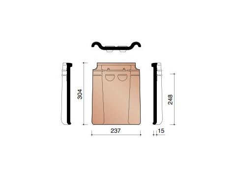 KOR DUBBELE WEL PAN 44 VIOLINE 869