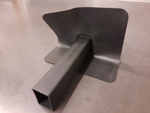 ELEV AFVOER PE 60X80 90 GRADEN + EPDM SLAB 50CM EUR/ST