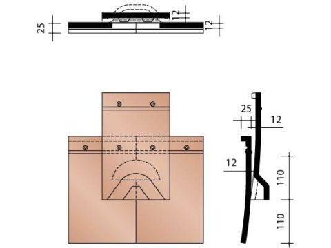KOR KIT VENTILATIEPAN 301 + ROOSTER AMARANT 848