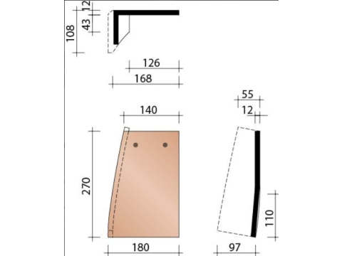 KOR HOEKSTUK LINKS 301 RUSTIEK 872