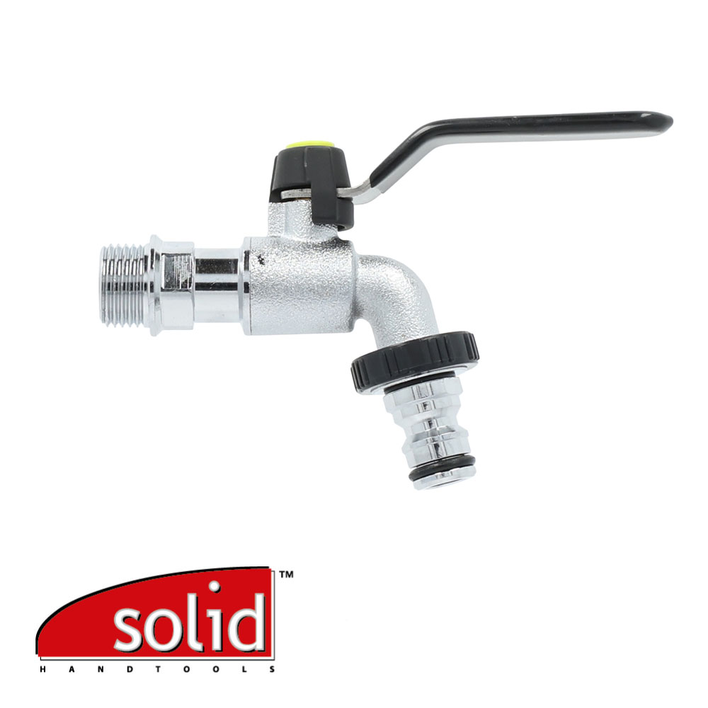 Prax buitenkraan verchroomd 1/2" eur/st